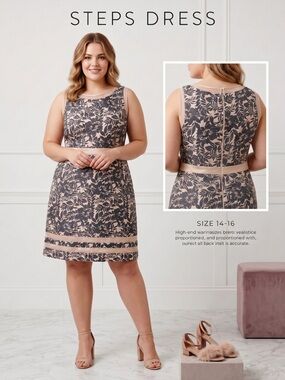 Steps Dress Sleeveless Midi in Blush Floral